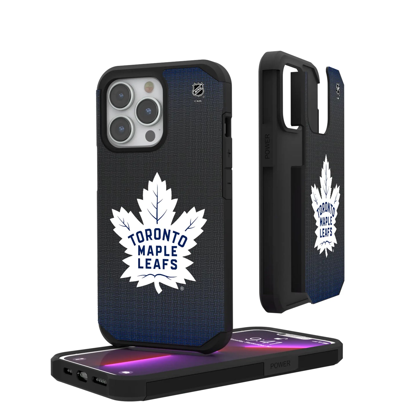 Toronto Maple Leafs Linen Rugged Phone Case for Apple iPhone