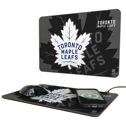 Toronto Maple Leafs Monocolor Tilt 15-Watt Wireless Charger and Mouse Pad