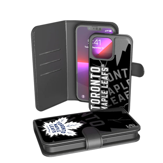 Toronto Maple Leafs Monocolor Tilt Wallet Phone Case for Apple iPhone