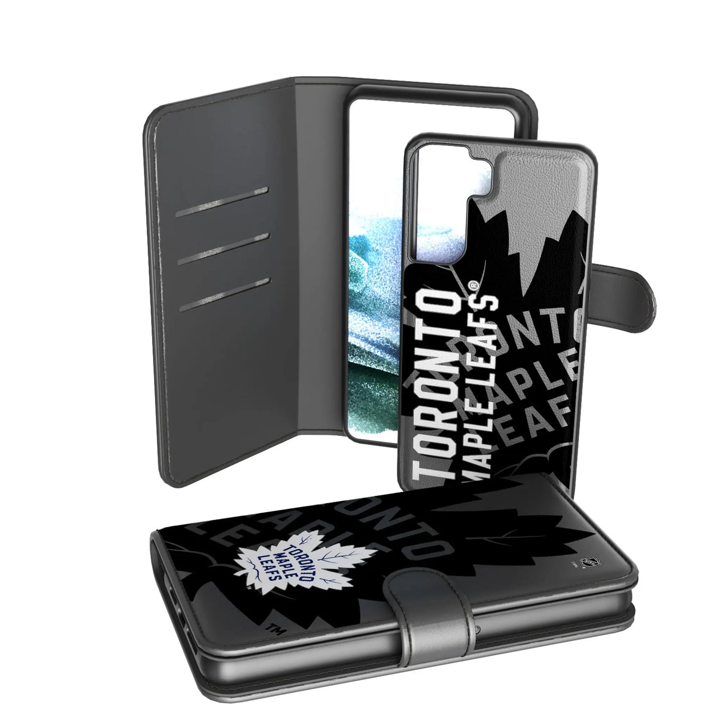 Toronto Maple Leafs Monocolor Tilt Wallet Phone Case for Apple iPhone