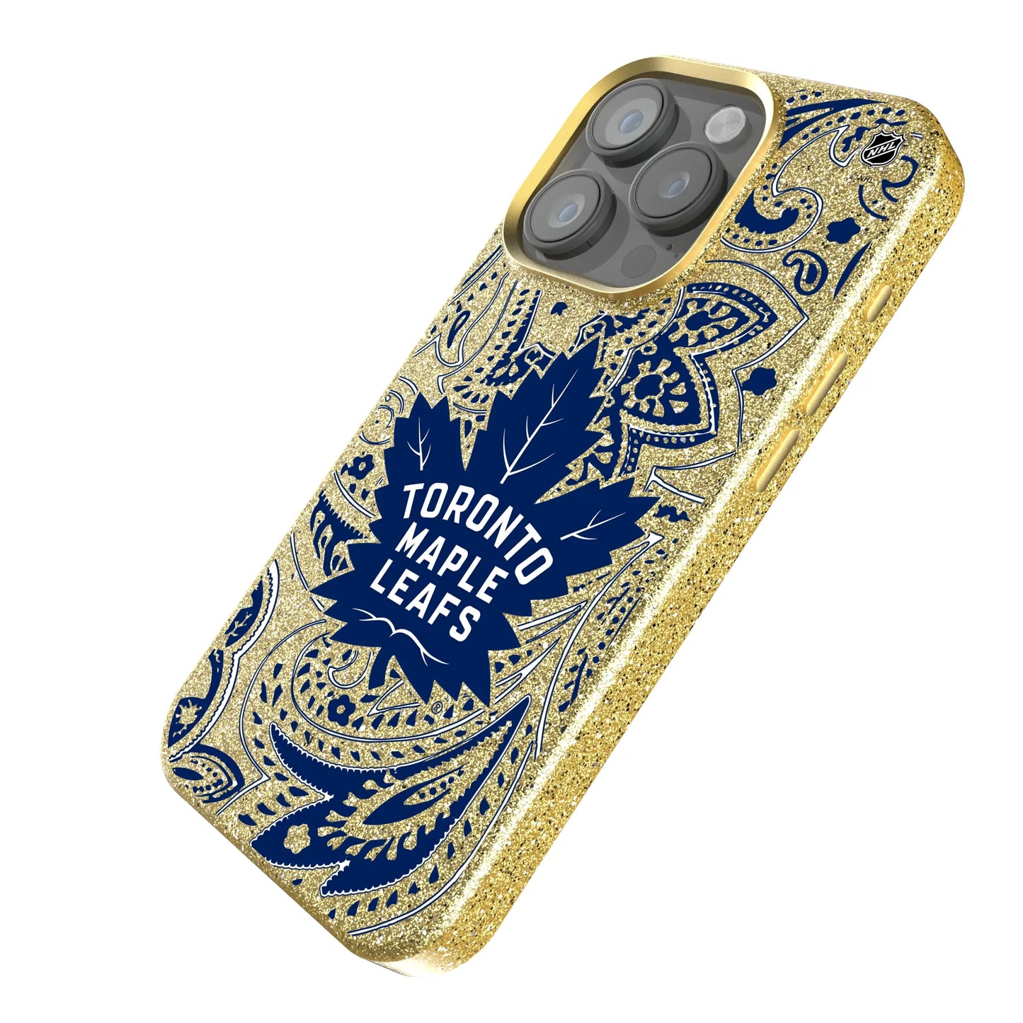 Toronto Maple Leafs Paisley Bling Phone Case for Apple iPhone