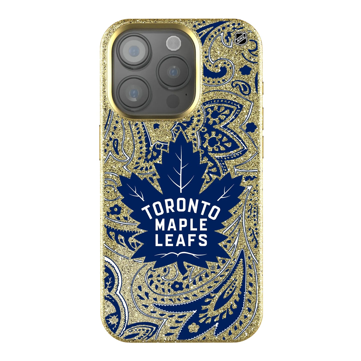Toronto Maple Leafs Paisley Bling Phone Case for Apple iPhone