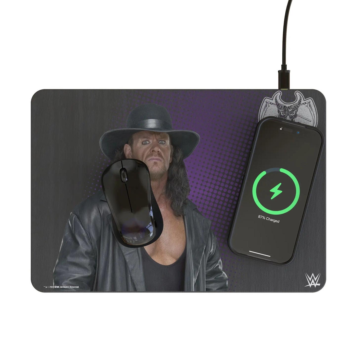 Undertaker Superstar 15-Watt Wireless Charger and Mouse Pad
