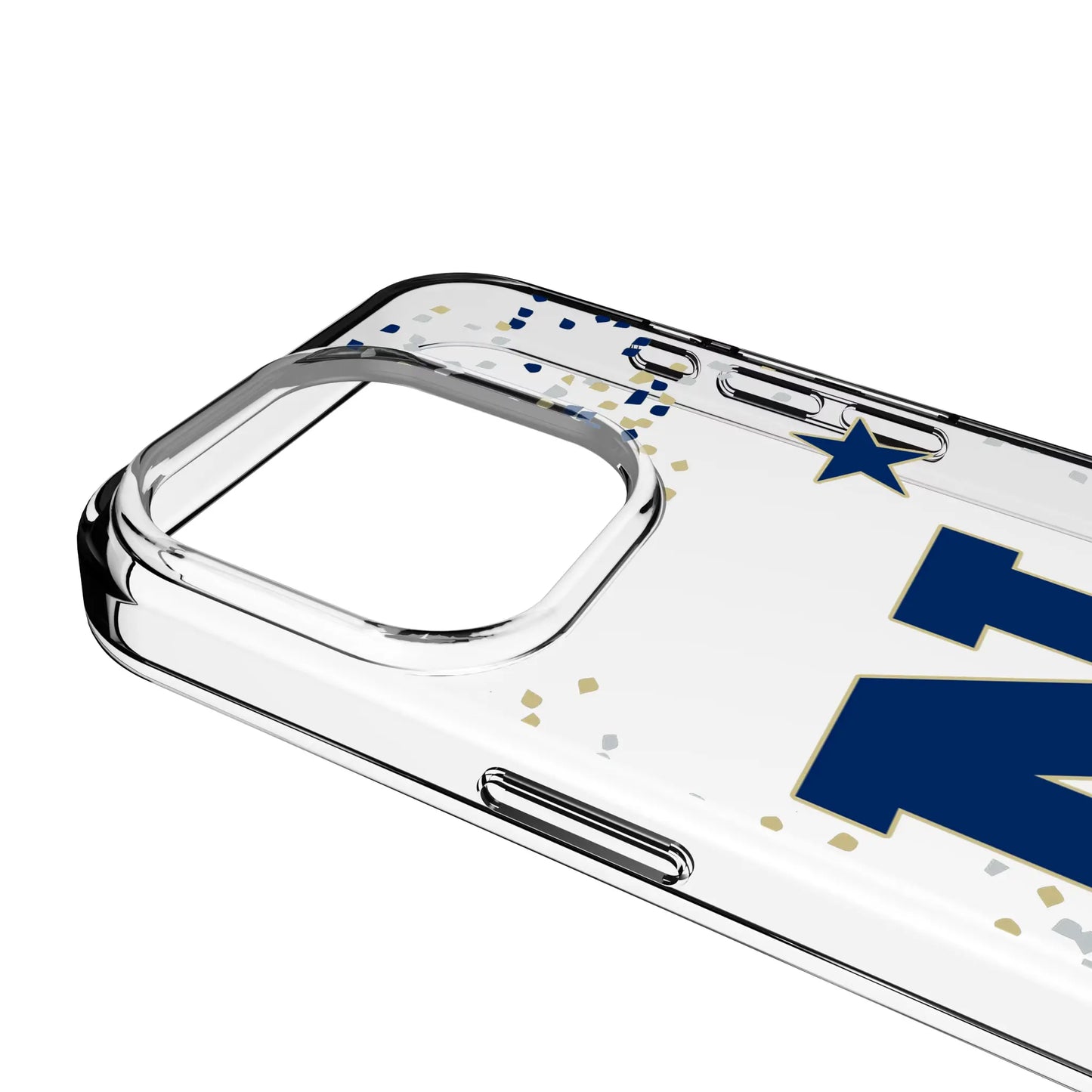 United State Naval Academy Midshipmen Confetti Clear Phone Case for Apple iPhone