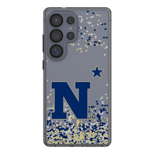 United State Naval Academy Midshipmen Confetti Clear Phone Case for Samsung Galaxy