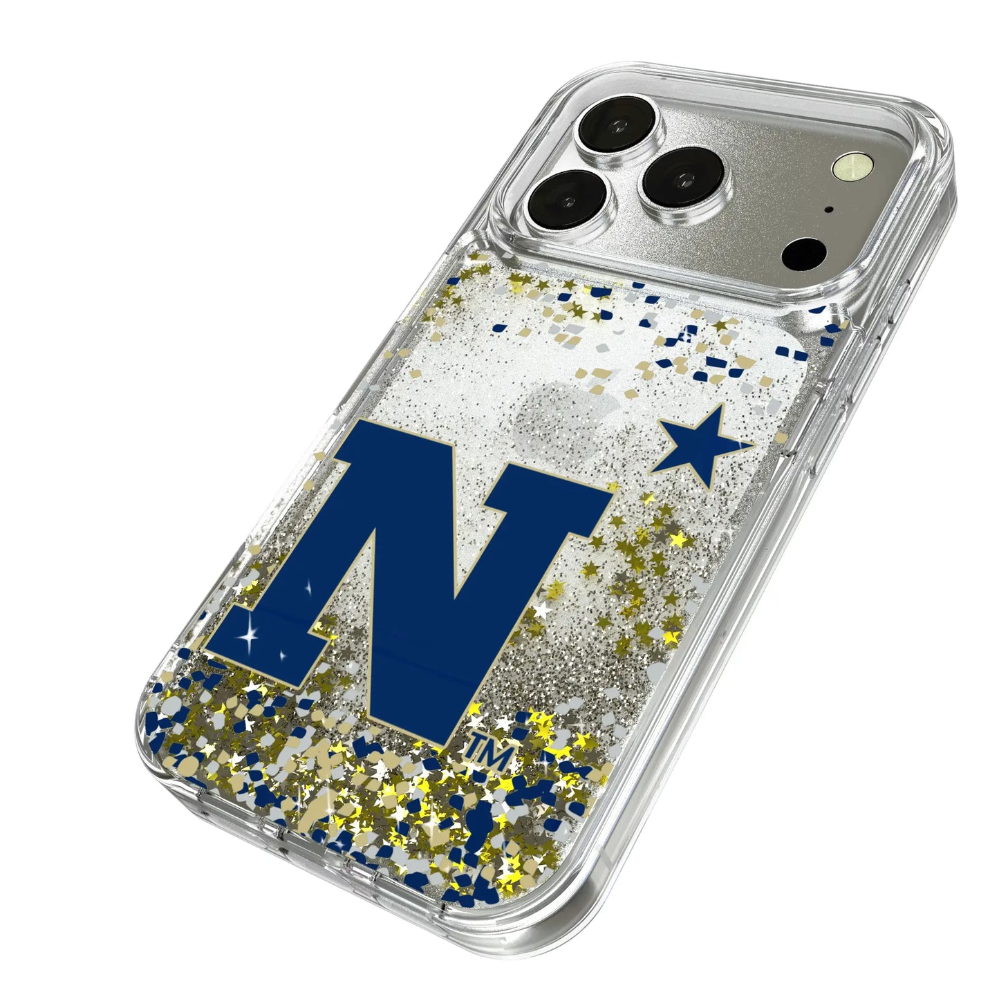 United State Naval Academy Midshipmen Confetti Glitter Phone Case for Apple iPhone