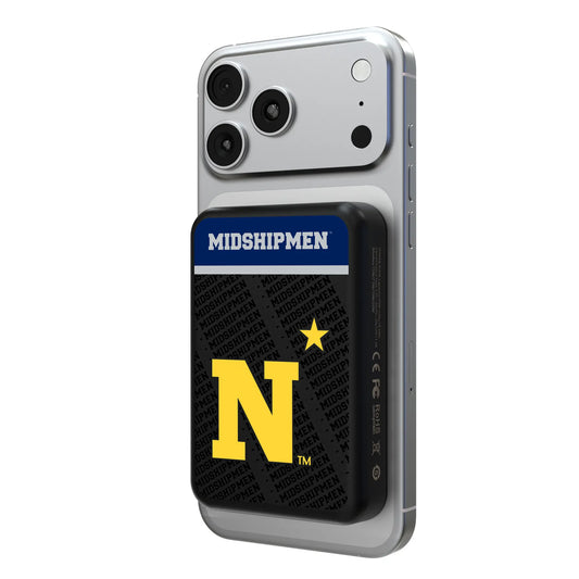 United State Naval Academy Midshipmen Endzone Plus Wireless Mag Power Bank