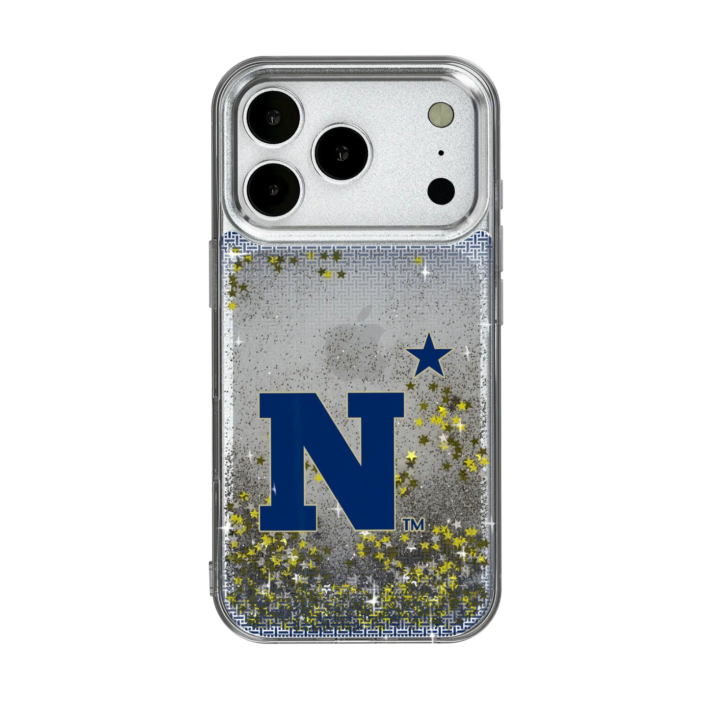 United State Naval Academy Midshipmen Linen Glitter Phone Case for Apple iPhone