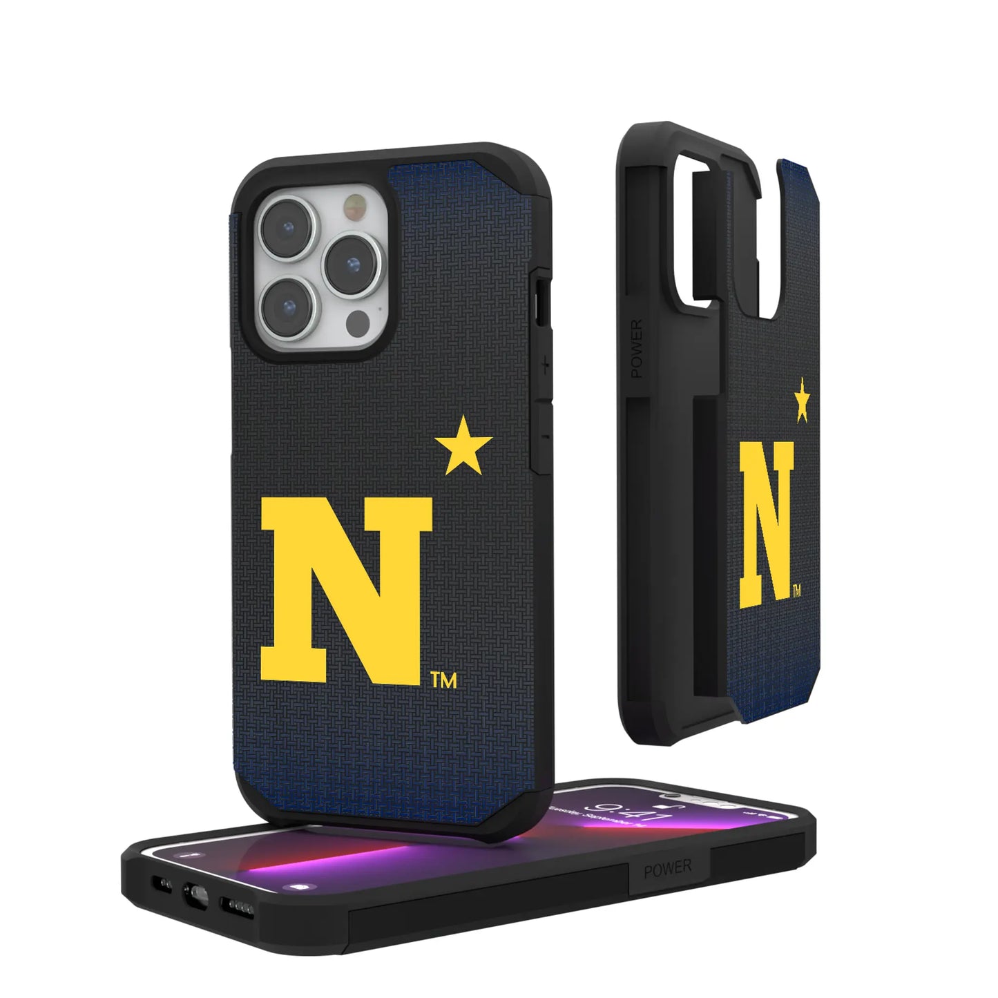 United State Naval Academy Midshipmen Linen Rugged Phone Case for Apple iPhone