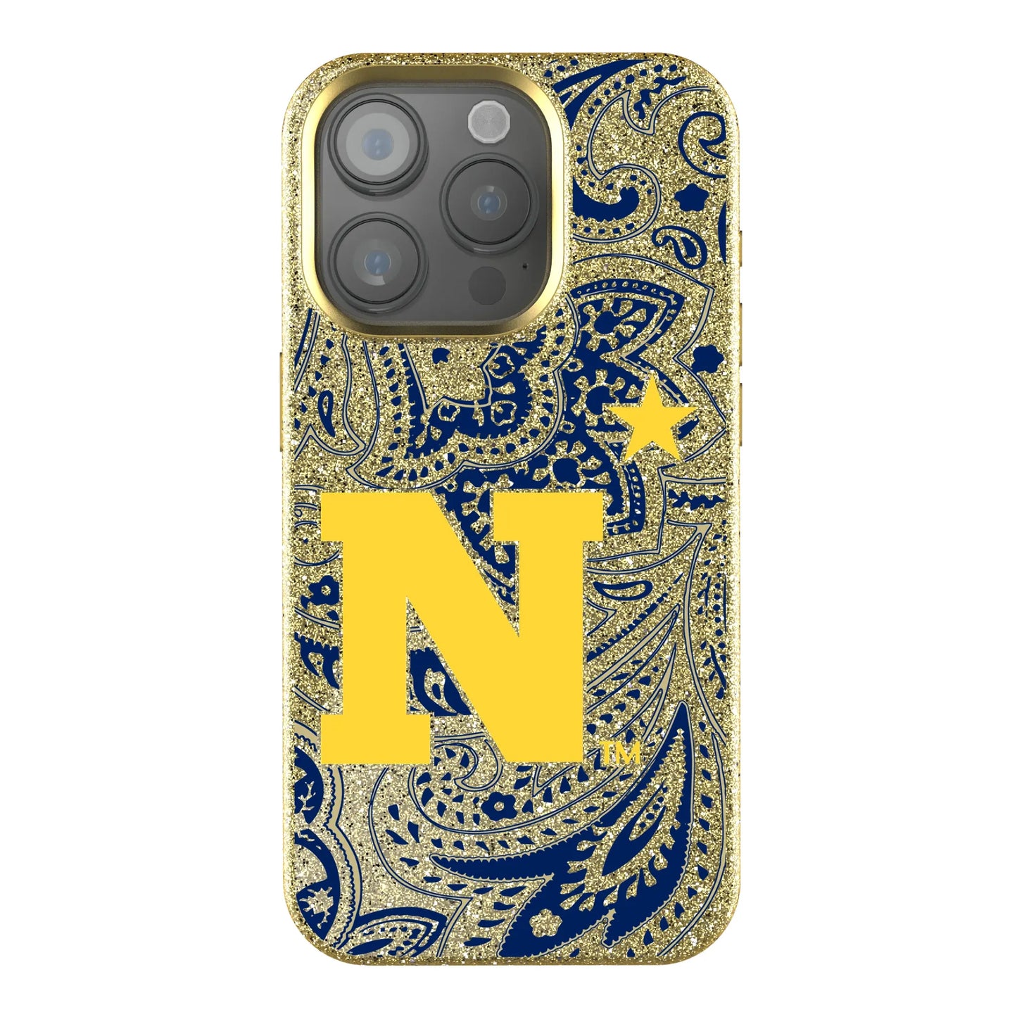 United State Naval Academy Midshipmen Paisley Bling Phone Case for Apple iPhone