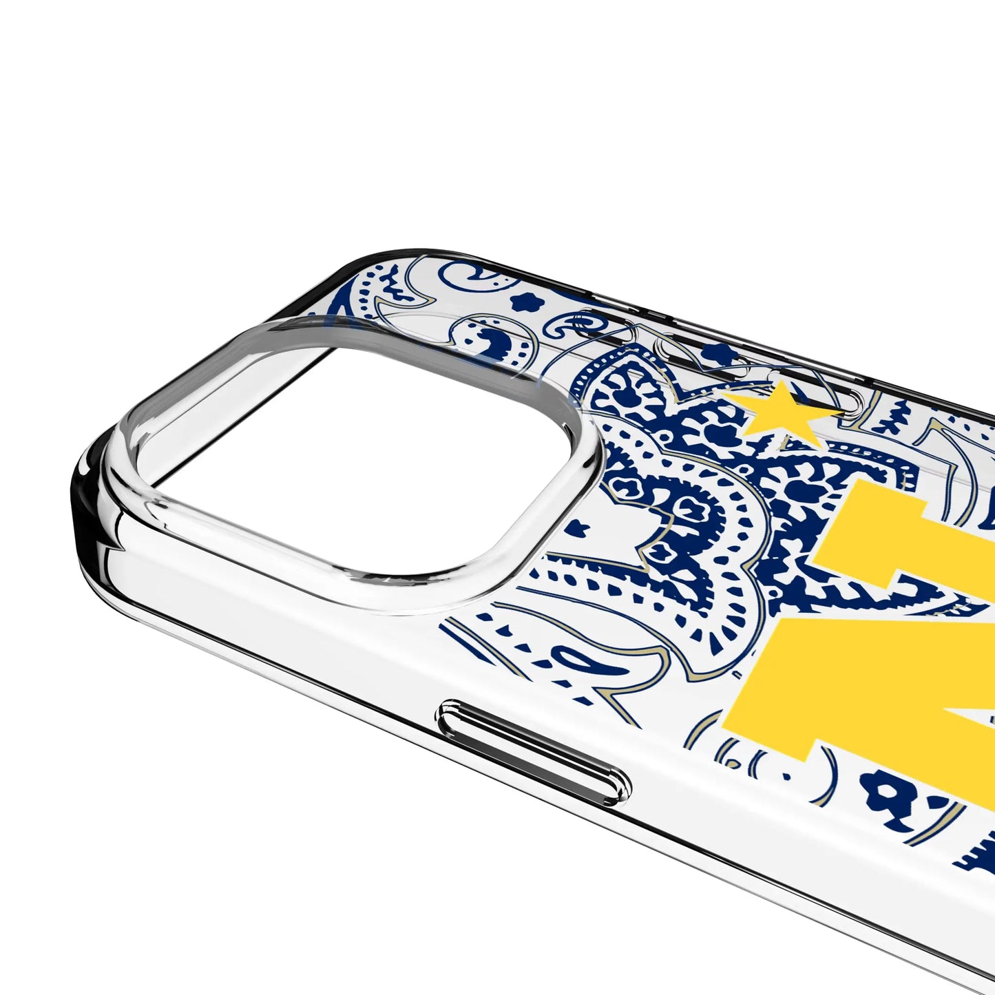 United State Naval Academy Midshipmen Paisley Clear Phone Case for Apple iPhone