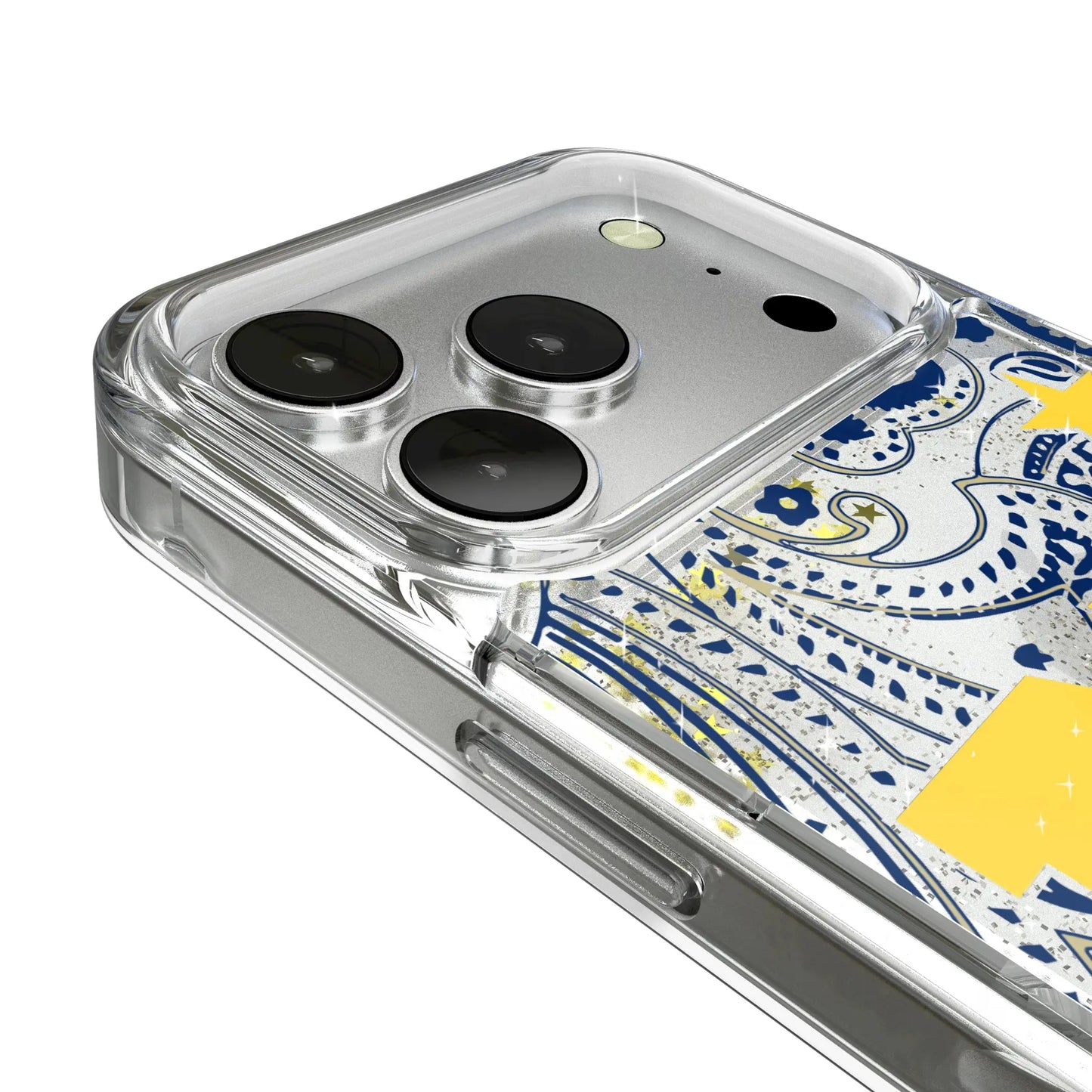 United State Naval Academy Midshipmen Paisley Glitter Phone Case for Apple iPhone