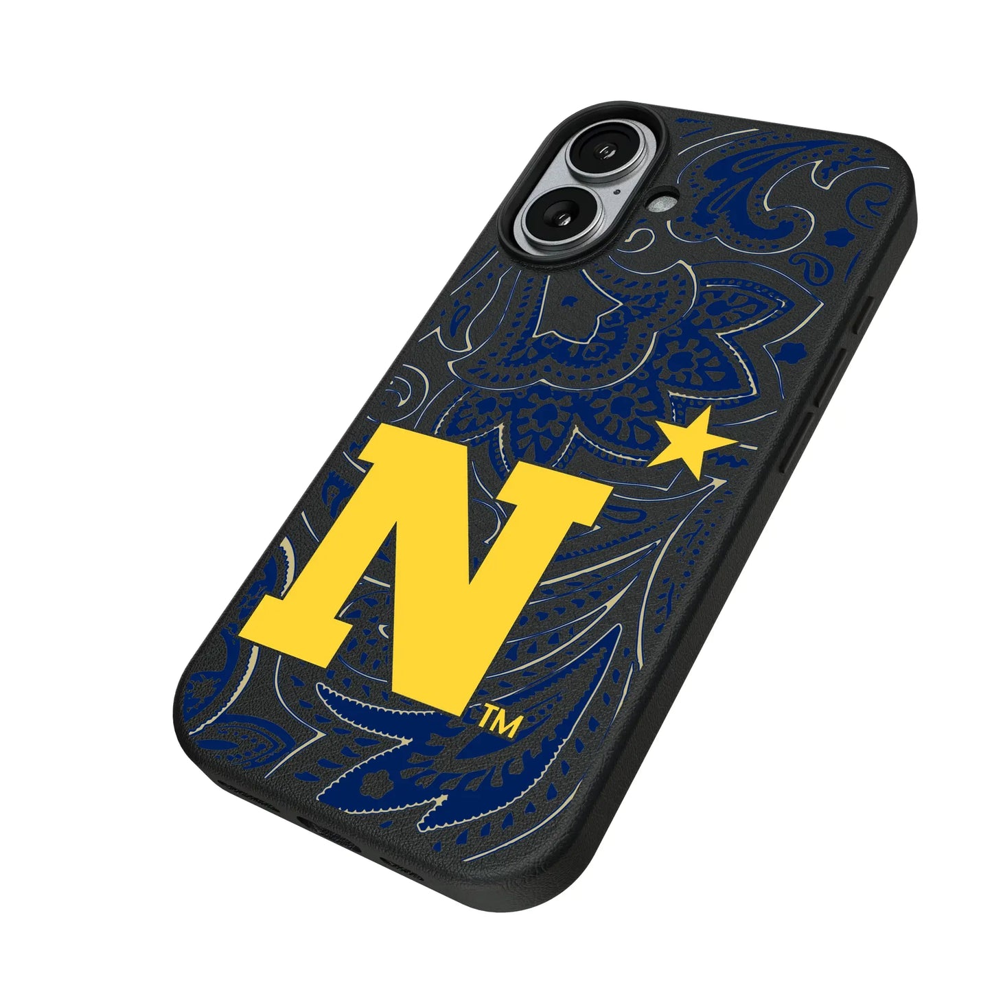 United State Naval Academy Midshipmen Paisley MagSafe Compatible Phone Case for Apple iPhone
