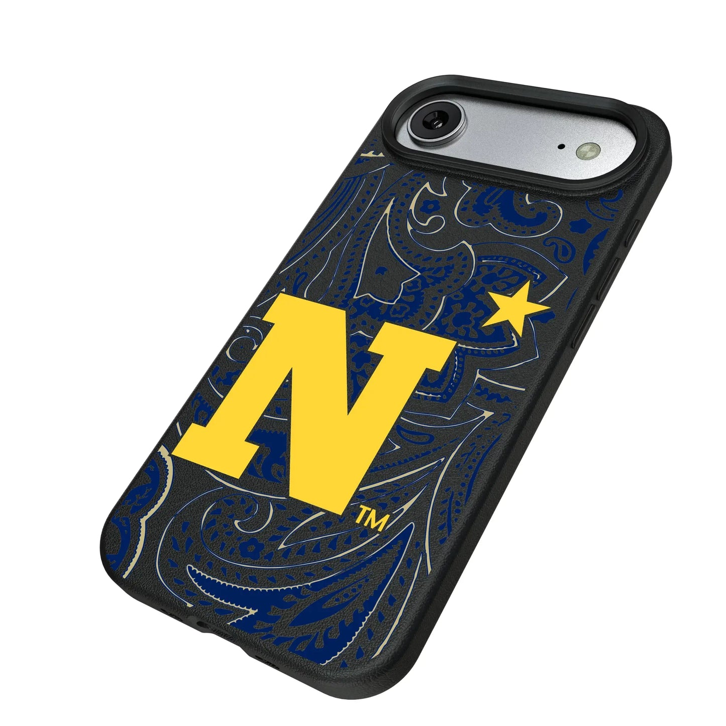United State Naval Academy Midshipmen Paisley MagSafe Compatible Phone Case for Apple iPhone