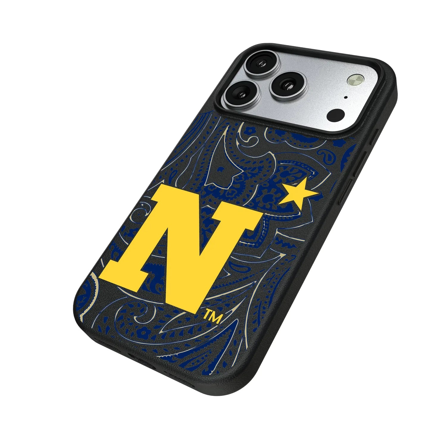United State Naval Academy Midshipmen Paisley MagSafe Compatible Phone Case for Apple iPhone