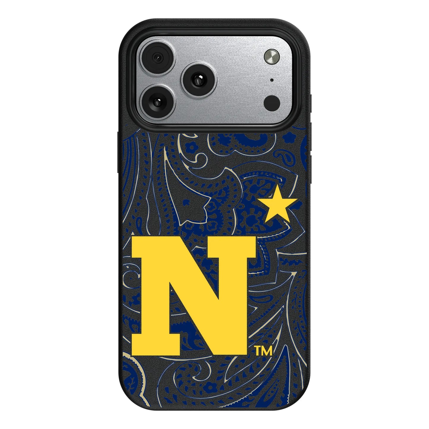 United State Naval Academy Midshipmen Paisley MagSafe Compatible Phone Case for Apple iPhone