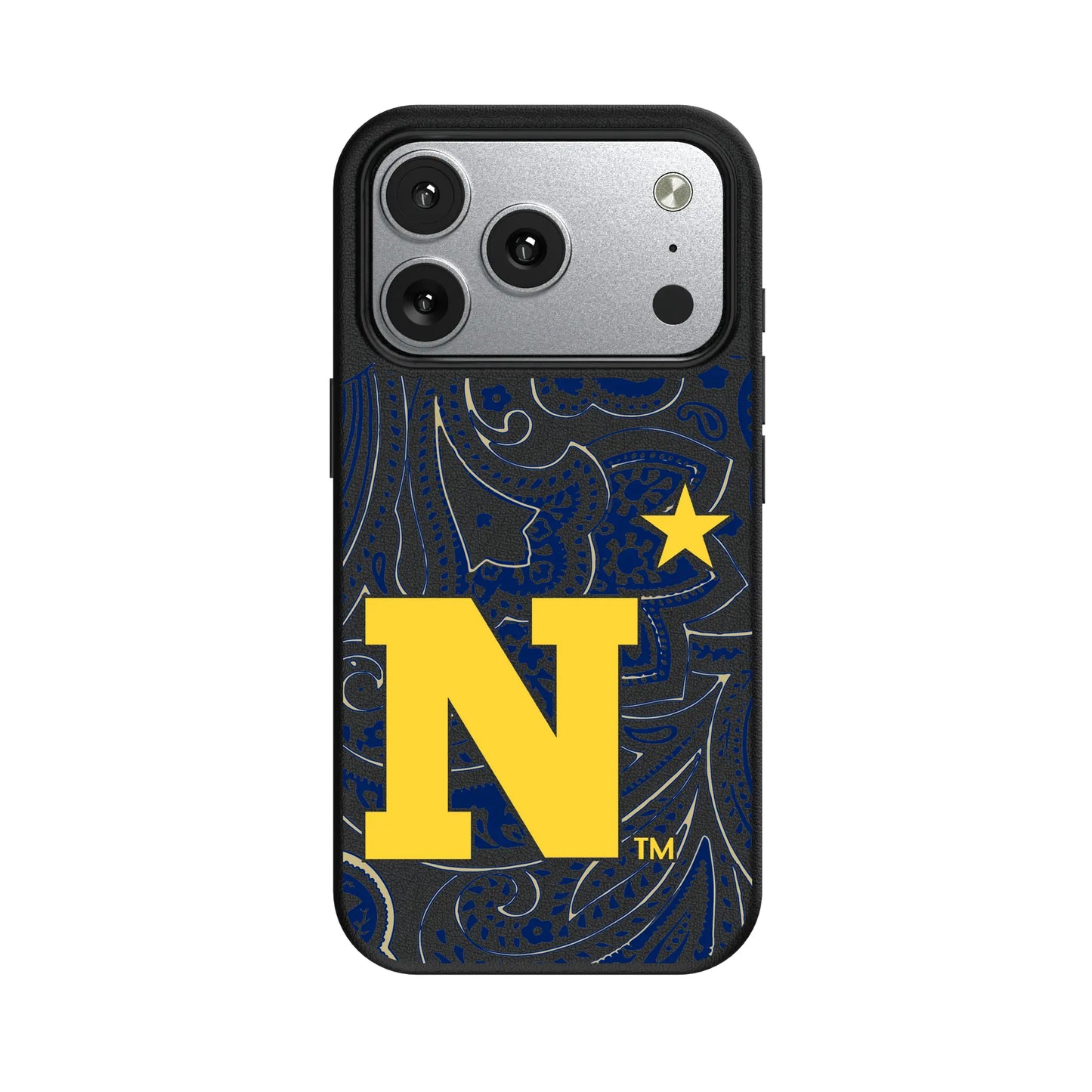 United State Naval Academy Midshipmen Paisley MagSafe Compatible Phone Case for Apple iPhone