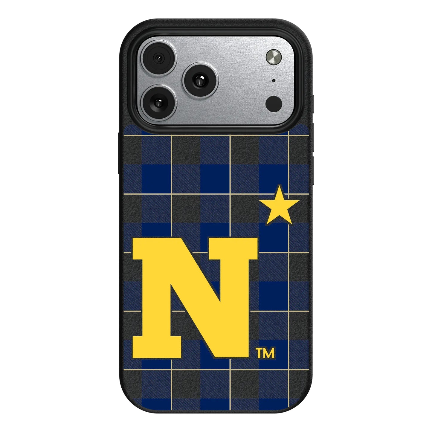 United State Naval Academy Midshipmen Plaid MagSafe Compatible Phone Case for Apple iPhone