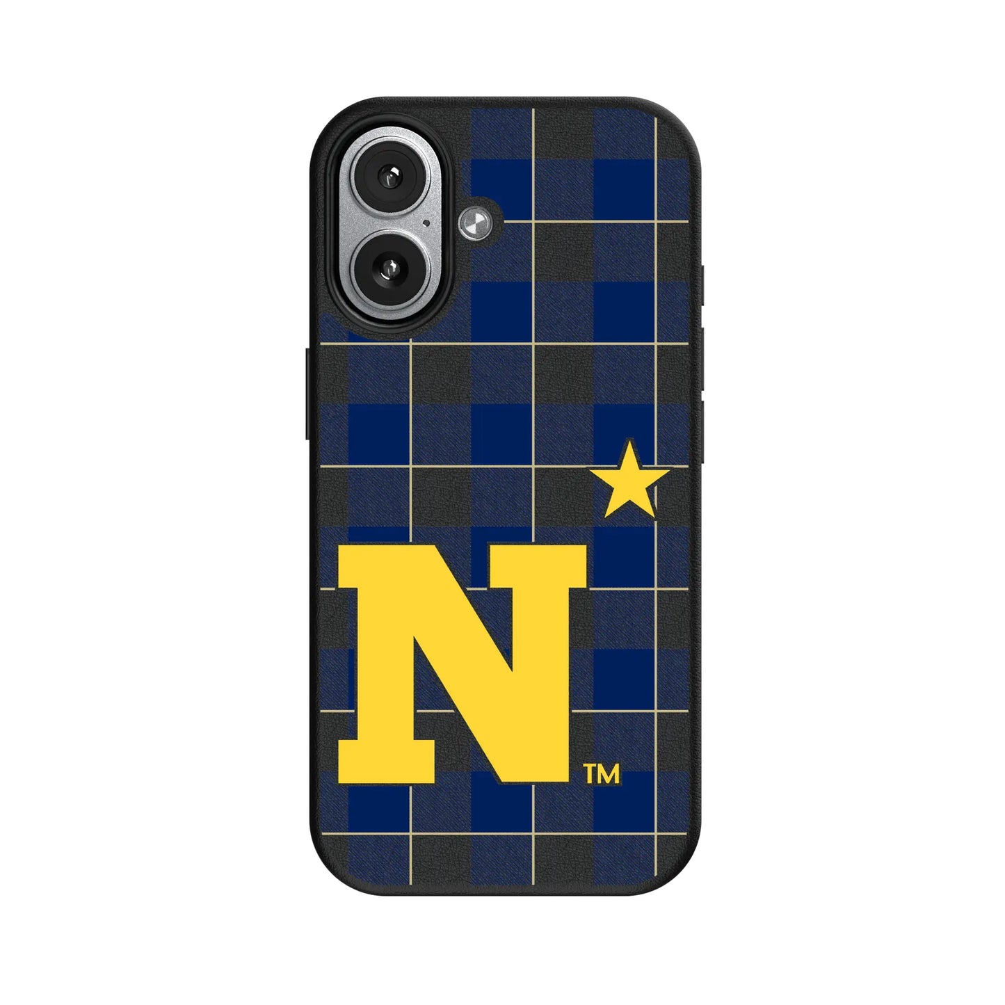 United State Naval Academy Midshipmen Plaid MagSafe Compatible Phone Case for Apple iPhone