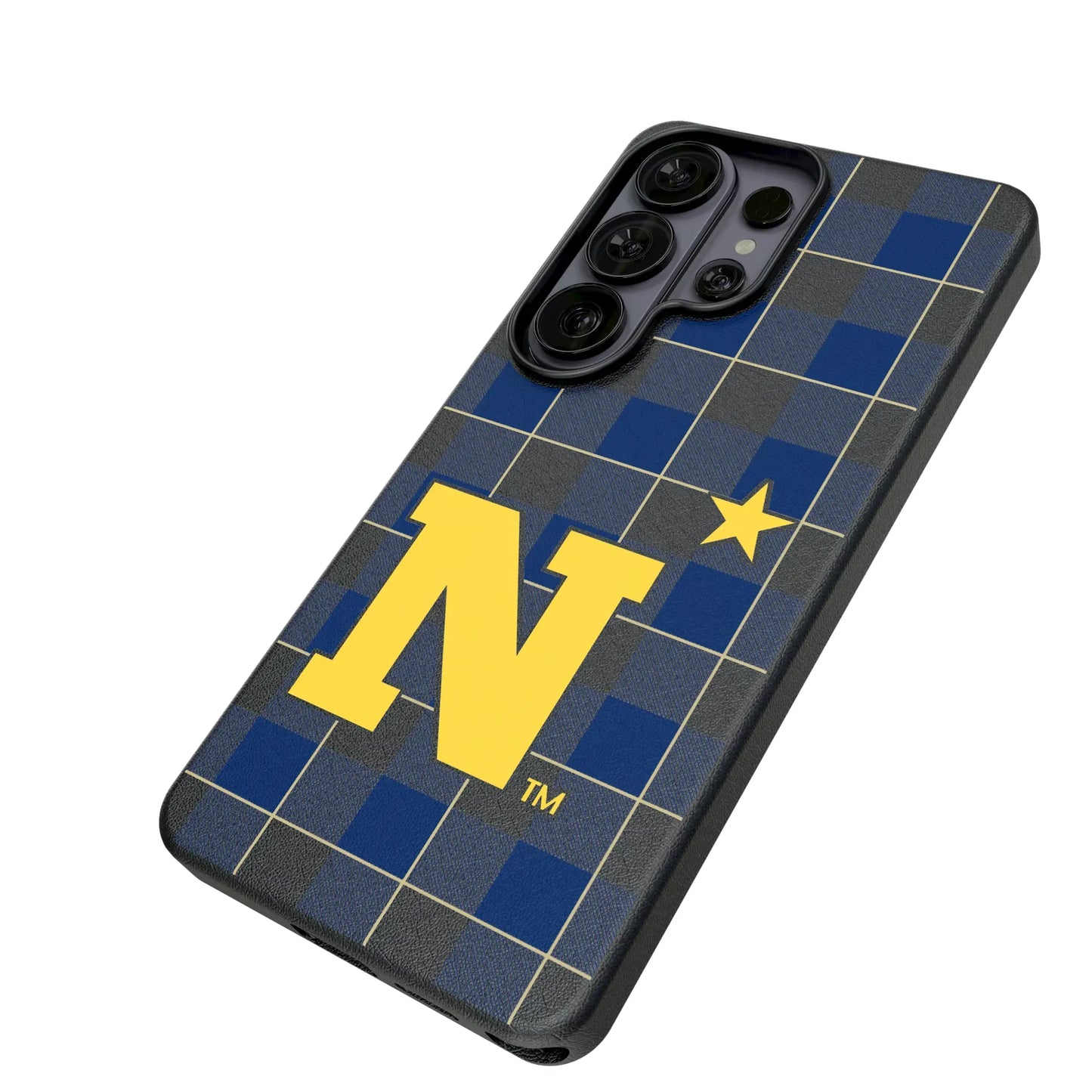 United State Naval Academy Midshipmen Plaid MagSafe Compatible Phone Case for Samsung Galaxy