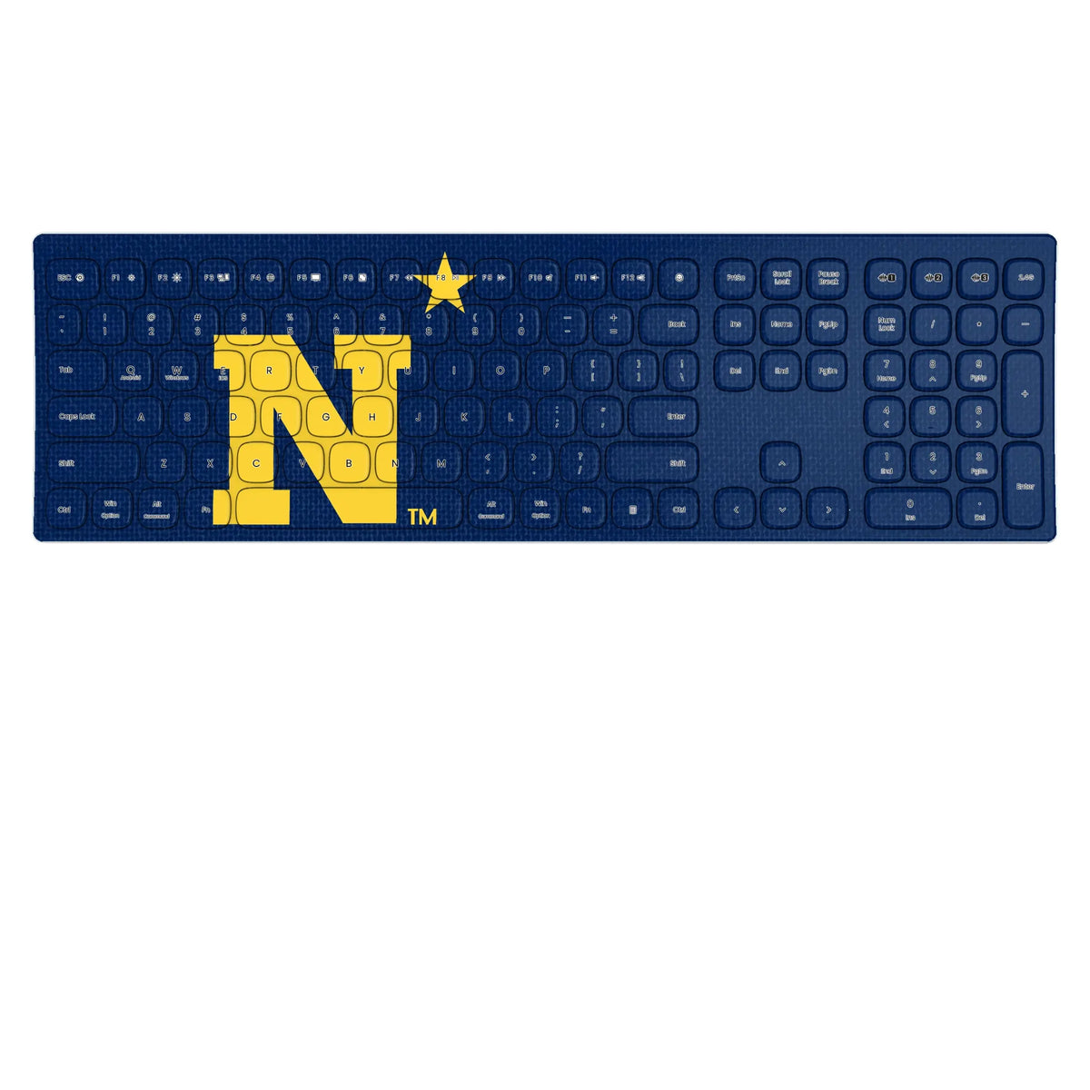 United State Naval Academy Midshipmen Solid Curved Wireless Keyboard