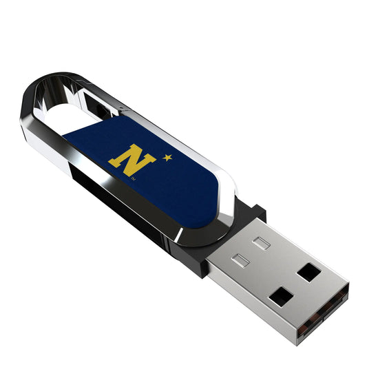 United State Naval Academy Midshipmen Solid USB 64GB Clip Style Flash Drive