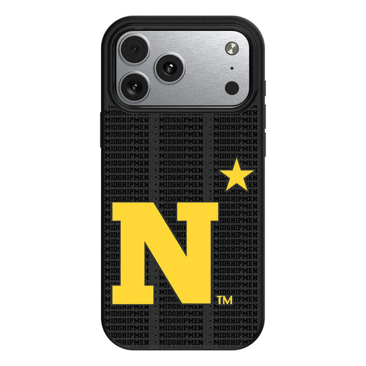 United State Naval Academy Midshipmen Text Backdrop MagSafe Compatible Phone Case for Apple iPhone
