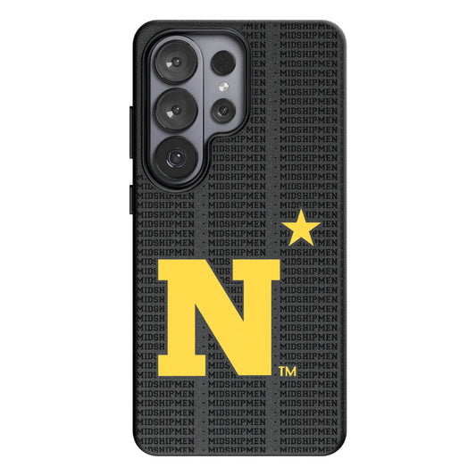 United State Naval Academy Midshipmen Text Backdrop MagSafe Compatible Phone Case for Samsung Galaxy