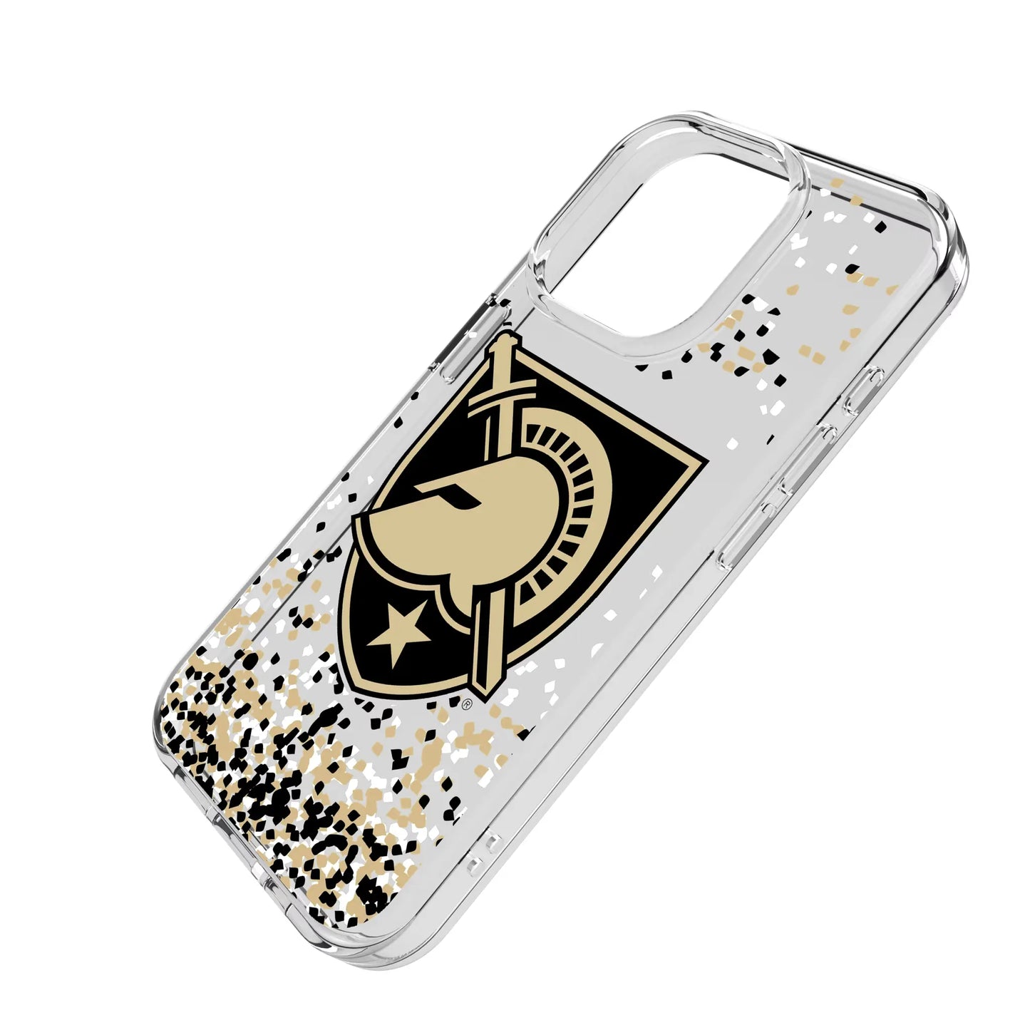 United States Military Academy Black Knights Confetti Clear Phone Case for Apple iPhone