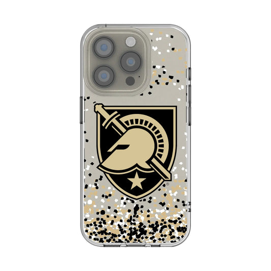 United States Military Academy Black Knights Confetti Clear Phone Case for Apple iPhone