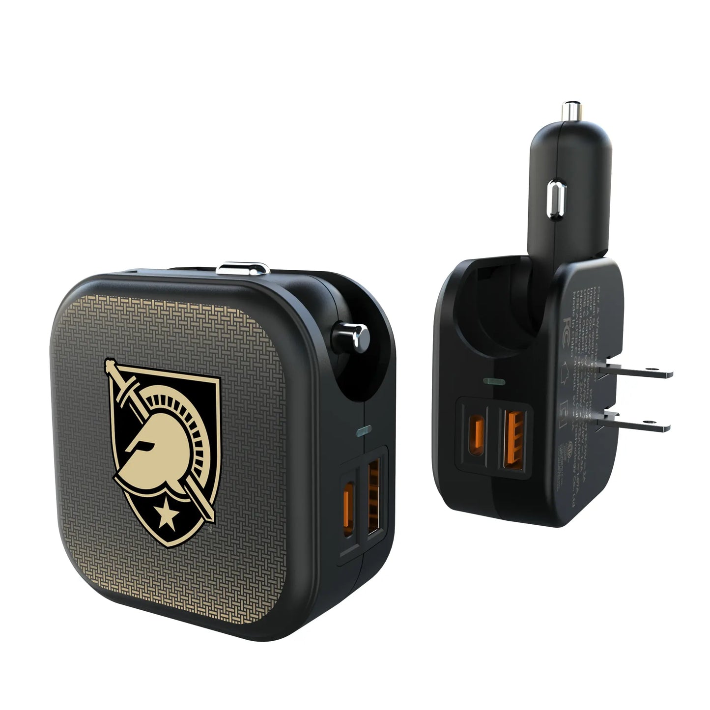 United States Military Academy Black Knights Linen 2 in 1 USB A/C Charger