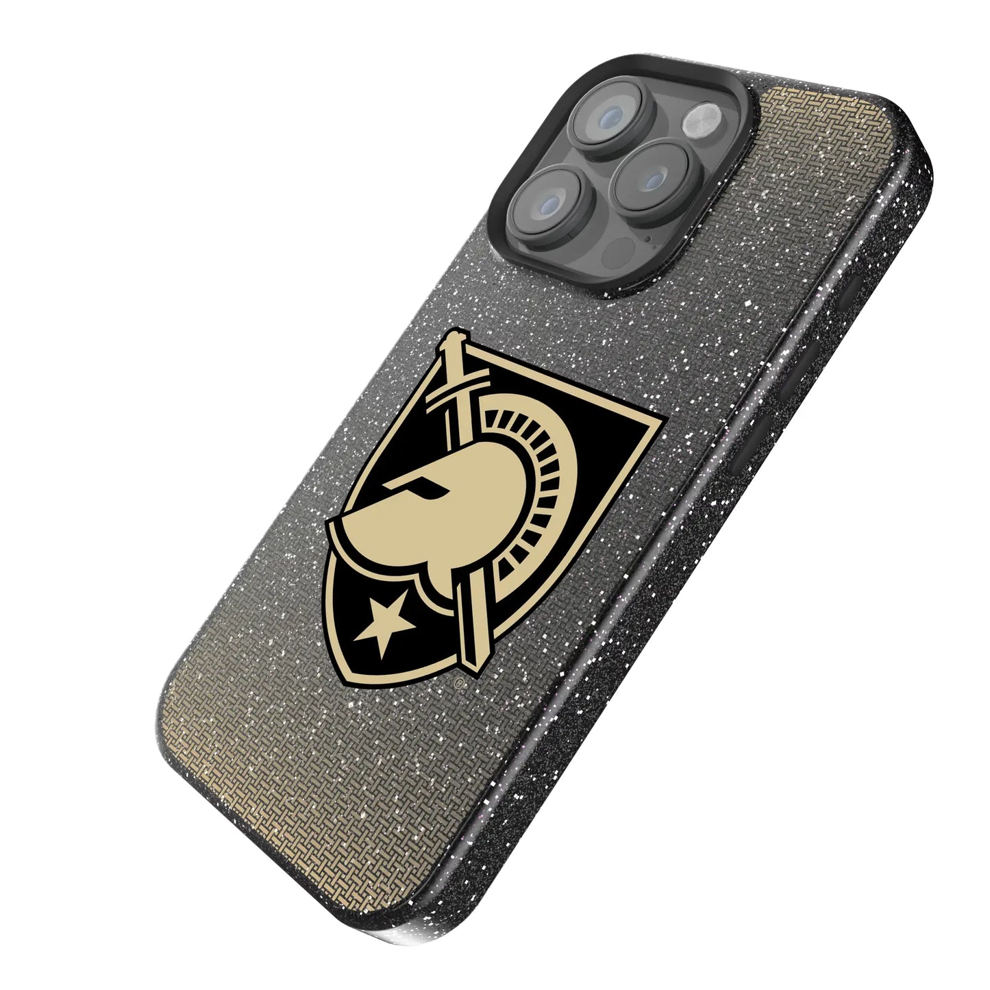 United States Military Academy Black Knights Linen Black Bling Phone Case for Apple iPhone