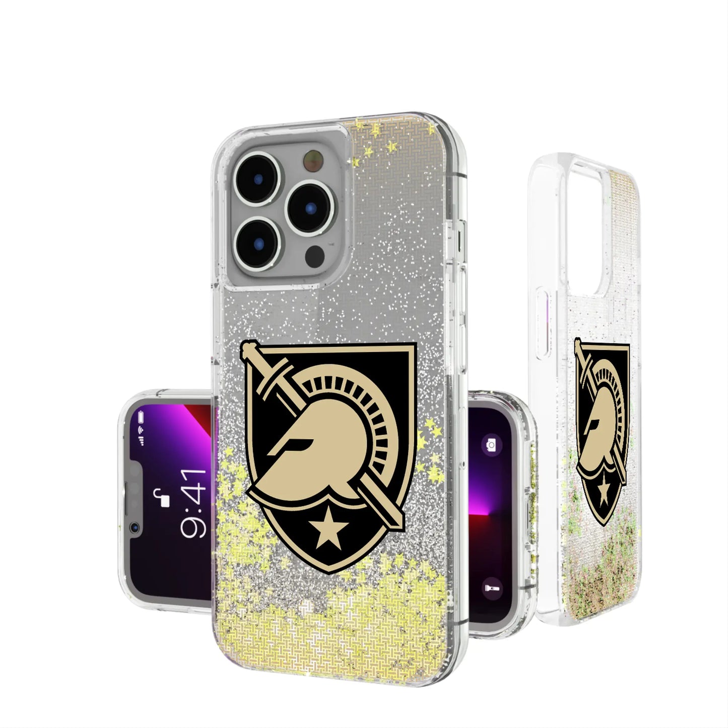 United States Military Academy Black Knights Linen Glitter Phone Case for Apple iPhone