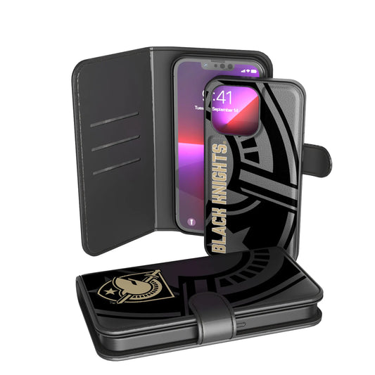 United States Military Academy Black Knights Monocolor Tilt Wallet Phone Case for Apple iPhone