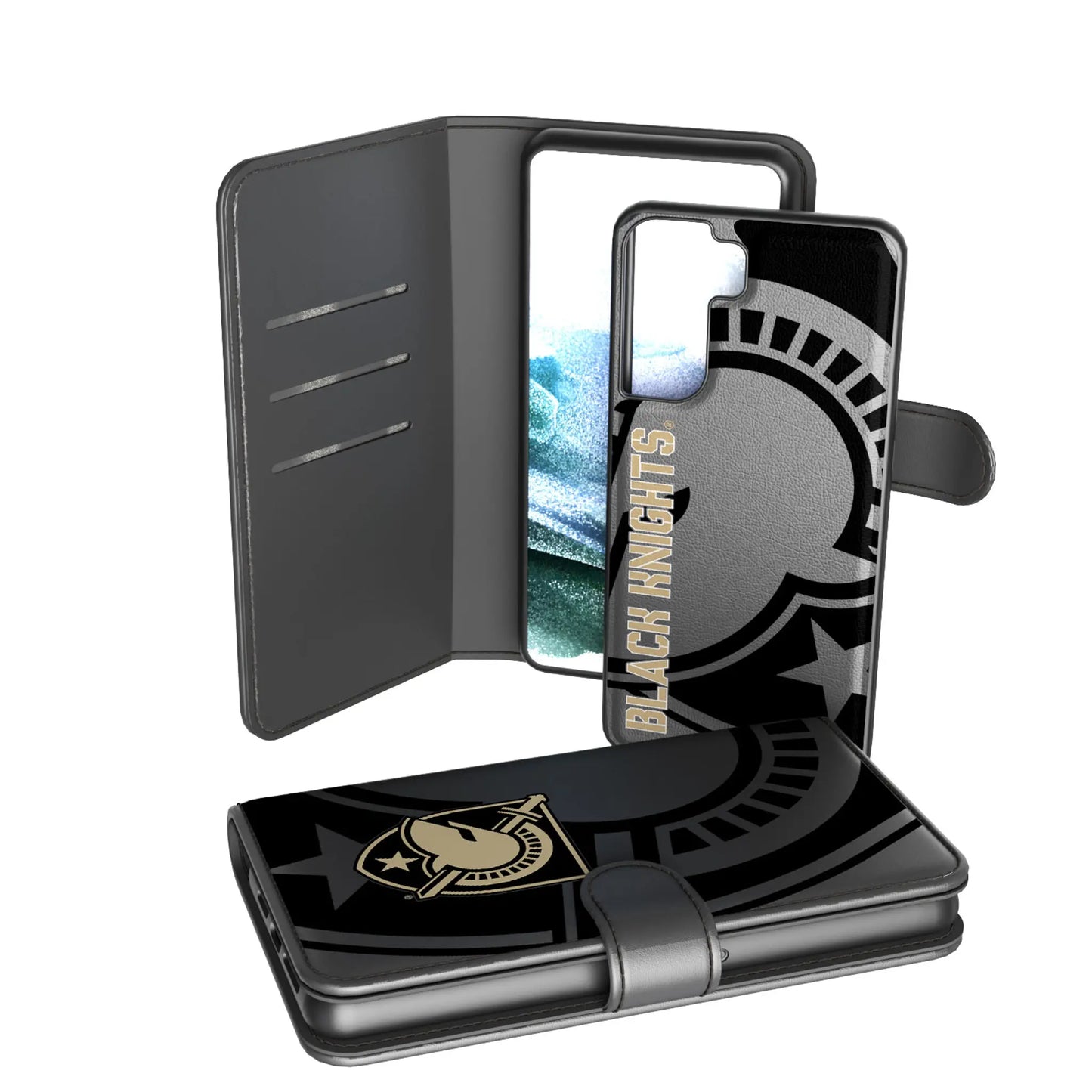 United States Military Academy Black Knights Monocolor Tilt Wallet Phone Case for Apple iPhone