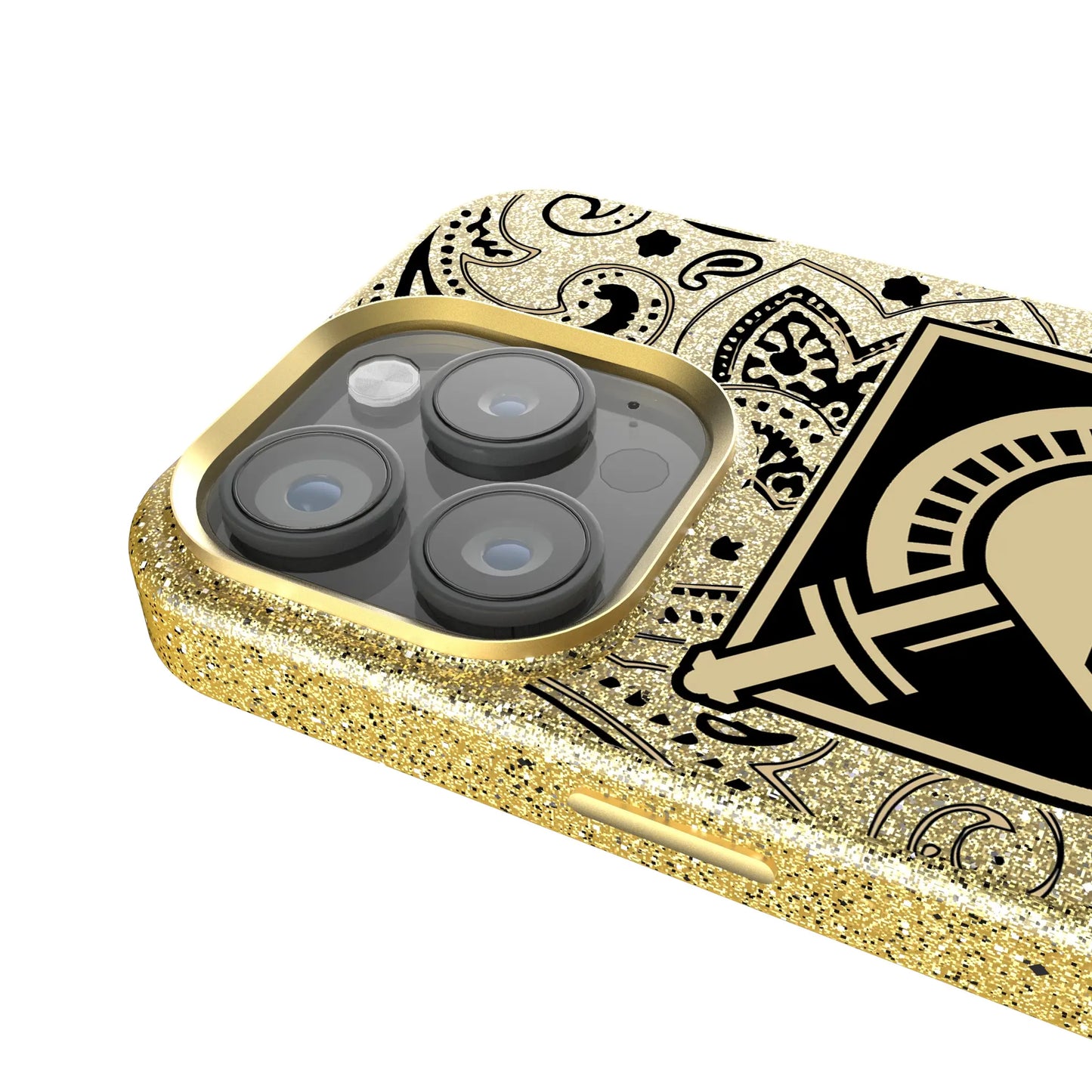 United States Military Academy Black Knights Paisley Bling Phone Case for Apple iPhone