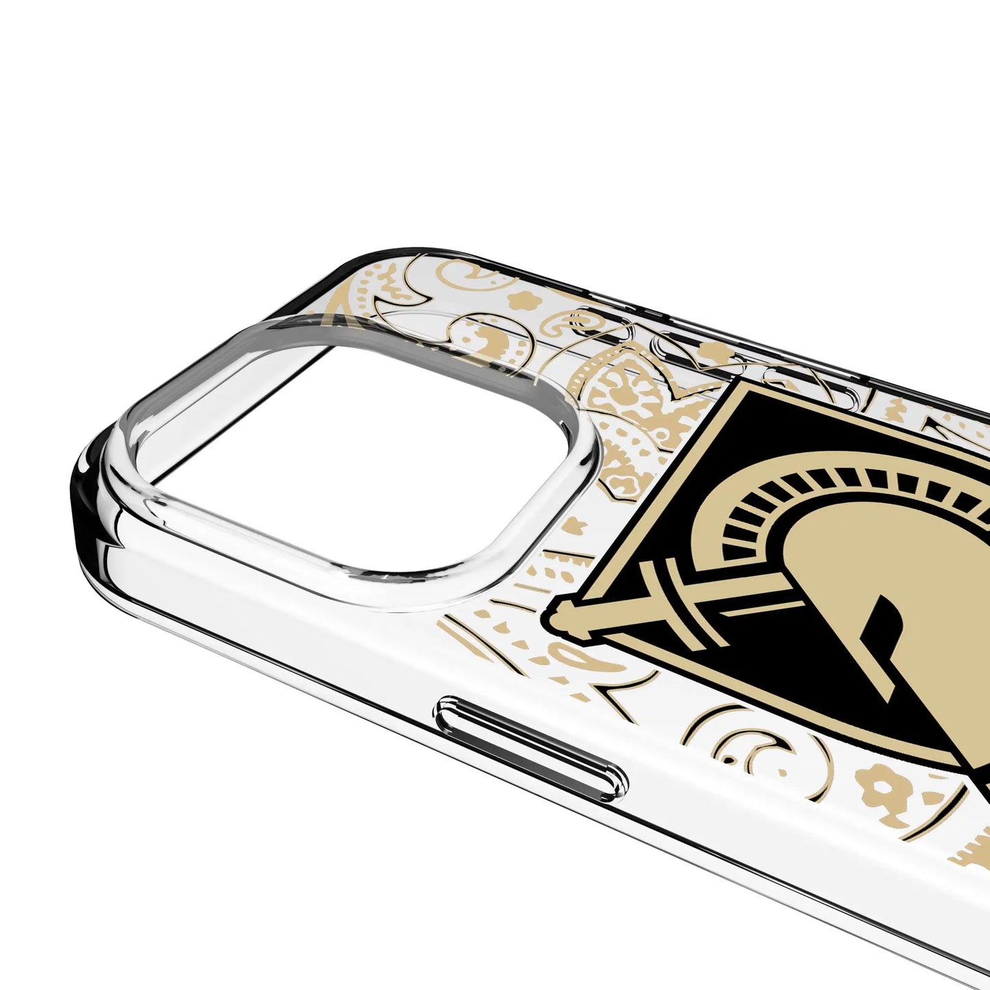 United States Military Academy Black Knights Paisley Clear Phone Case for Apple iPhone