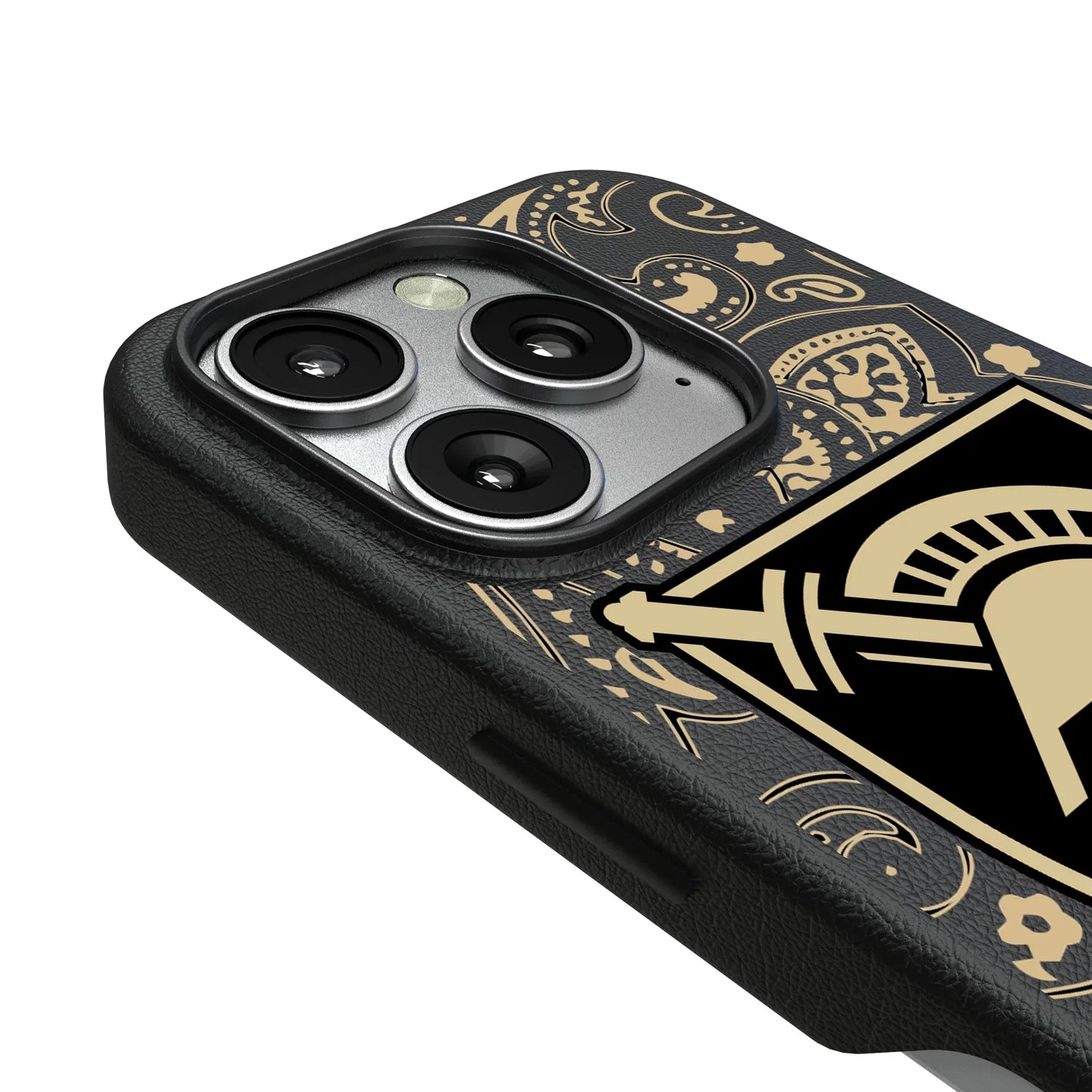 United States Military Academy Black Knights Paisley MagSafe Compatible Phone Case for Apple iPhone