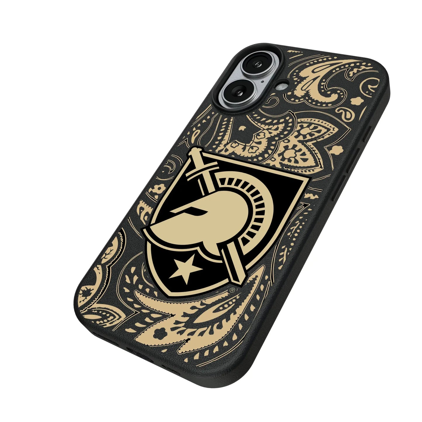 United States Military Academy Black Knights Paisley MagSafe Compatible Phone Case for Apple iPhone
