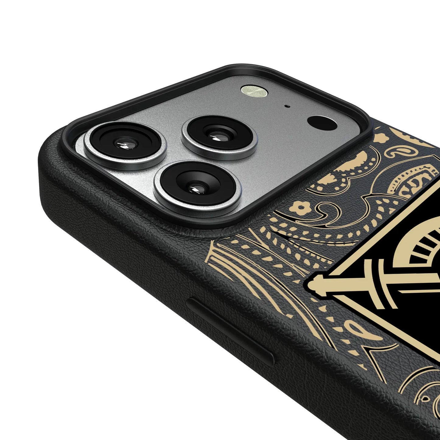 United States Military Academy Black Knights Paisley MagSafe Compatible Phone Case for Apple iPhone