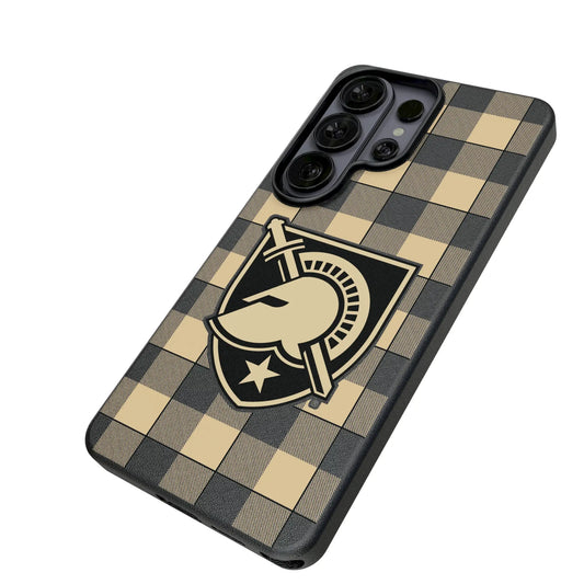 United States Military Academy Black Knights Plaid MagSafe Compatible Phone Case for Samsung Galaxy