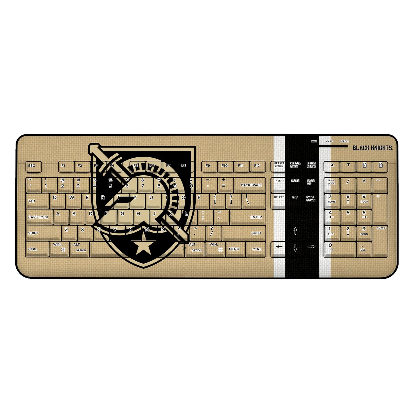 United States Military Academy Black Knights Stripe Wireless USB Keyboard