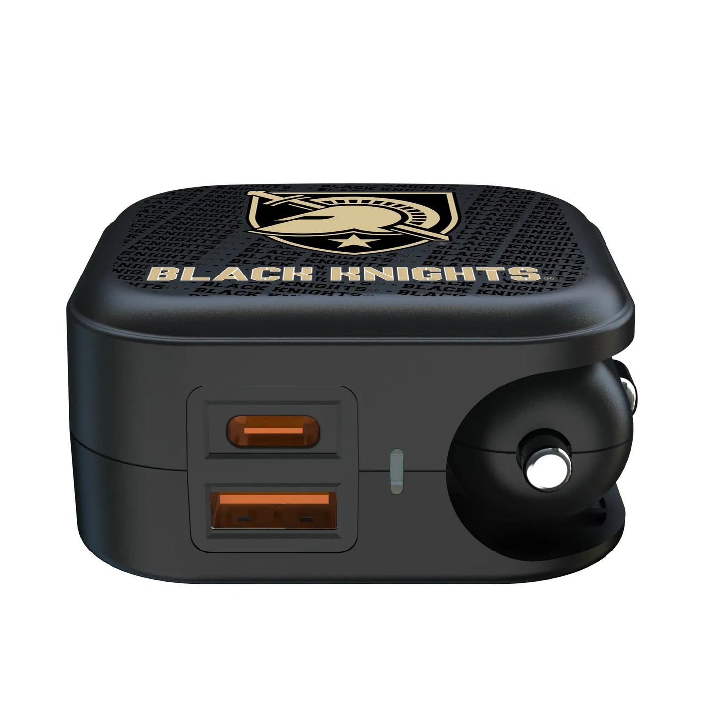 United States Military Academy Black Knights Text Backdrop 2 in 1 USB A/C Charger