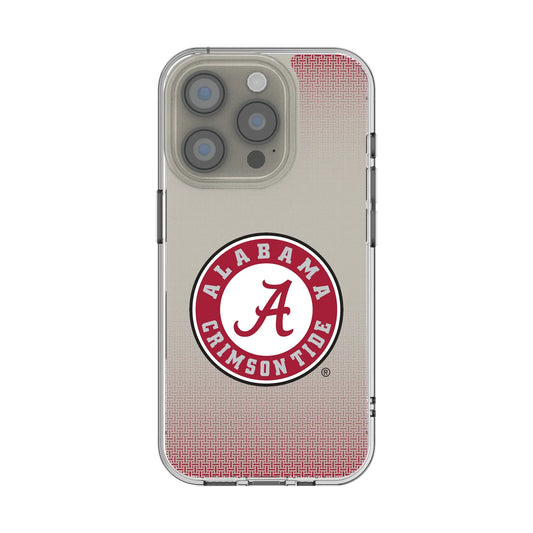 University of Alabama Crimson Tide Linen Clear Phone Case for Apple iPhone