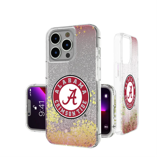 University of Alabama Crimson Tide Linen Glitter Phone Case for Apple iPhone