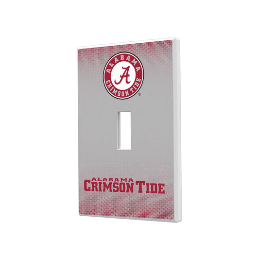 University of Alabama Crimson Tide Linen Hidden-Screw Light Switch Plate