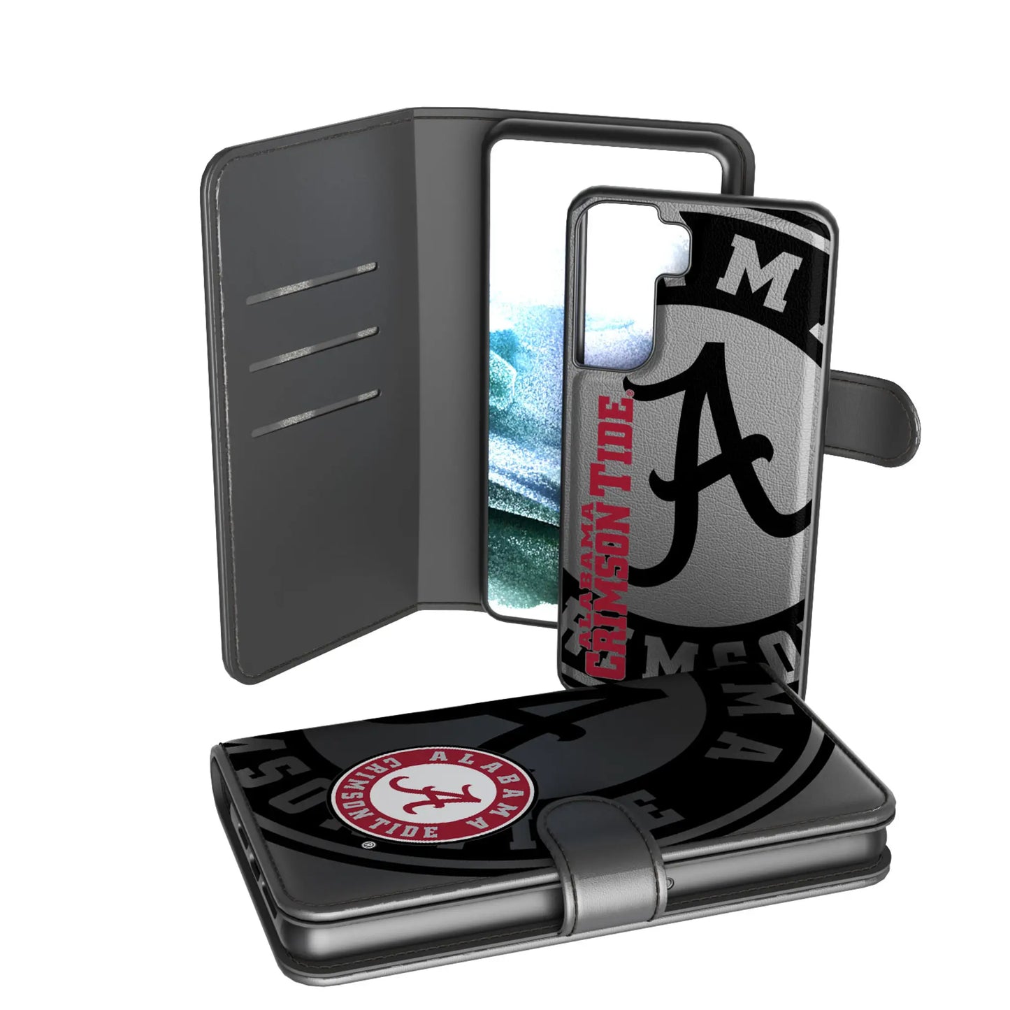 University of Alabama Crimson Tide Monocolor Tilt Wallet Phone Case for Apple iPhone