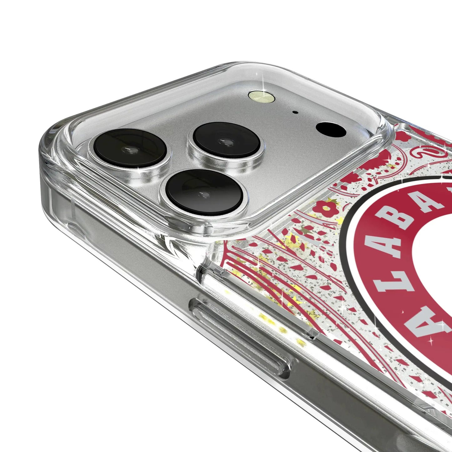 University of Alabama Crimson Tide Paisley Glitter Phone Case for Apple iPhone