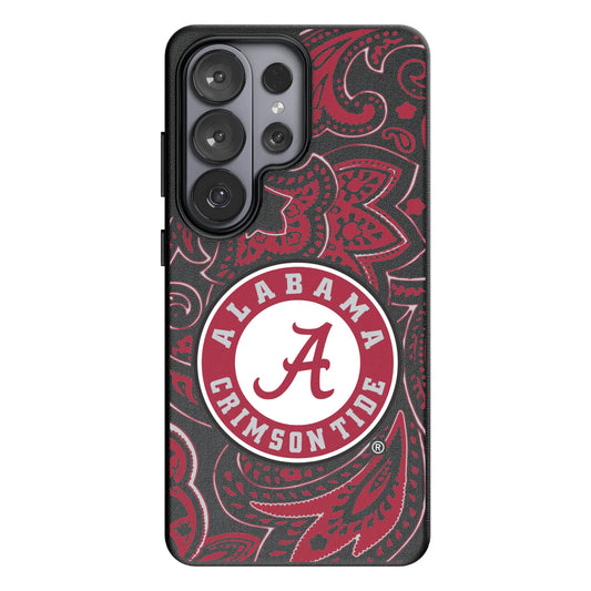 University of Alabama Crimson Tide Paisley MagSafe Compatible Phone Case for Samsung Galaxy