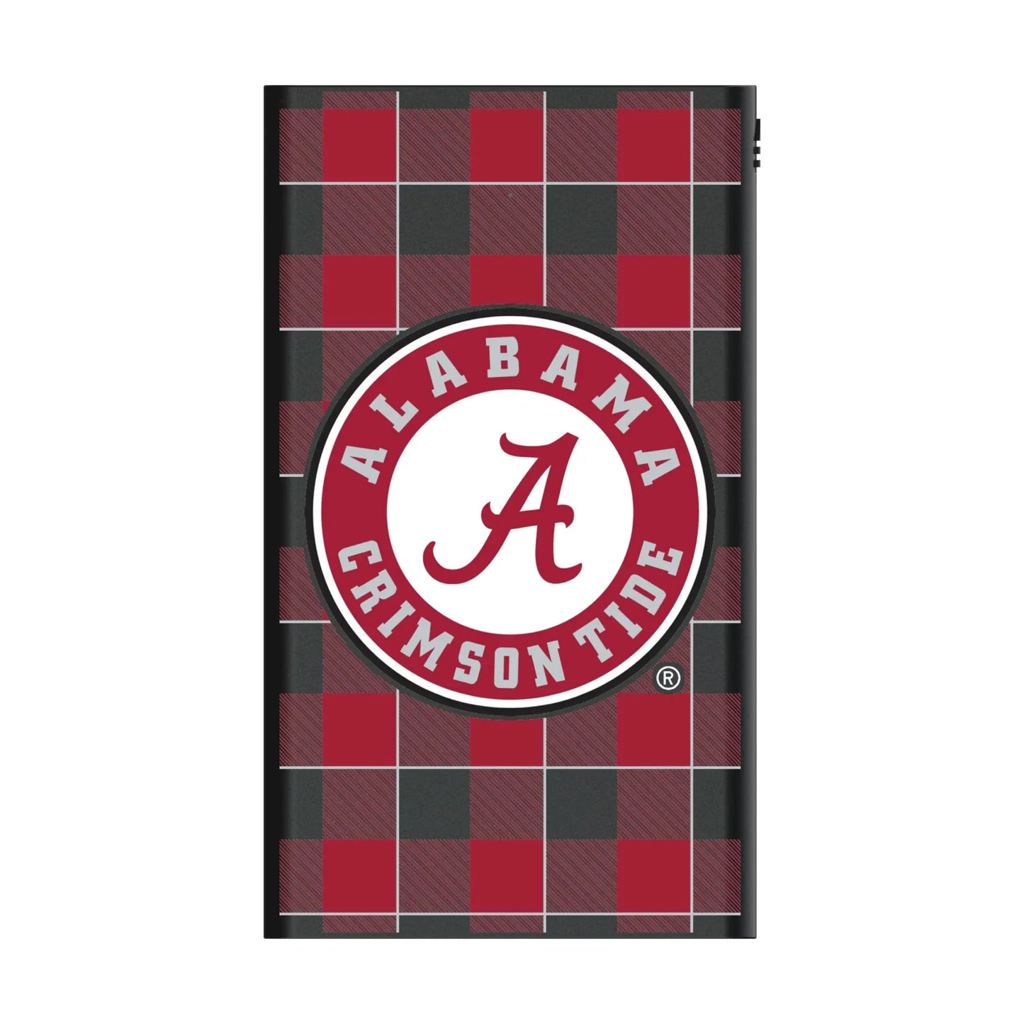 University of Alabama Crimson Tide Plaid 5000mAh Flat Powerbank